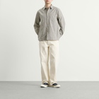 Folk Men's Easy Fit Shirt in Black Linen Stripe