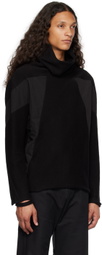CARNET-ARCHIVE Black Paneled Turtleneck