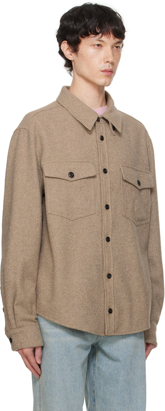 Recto Beige Office Shirt