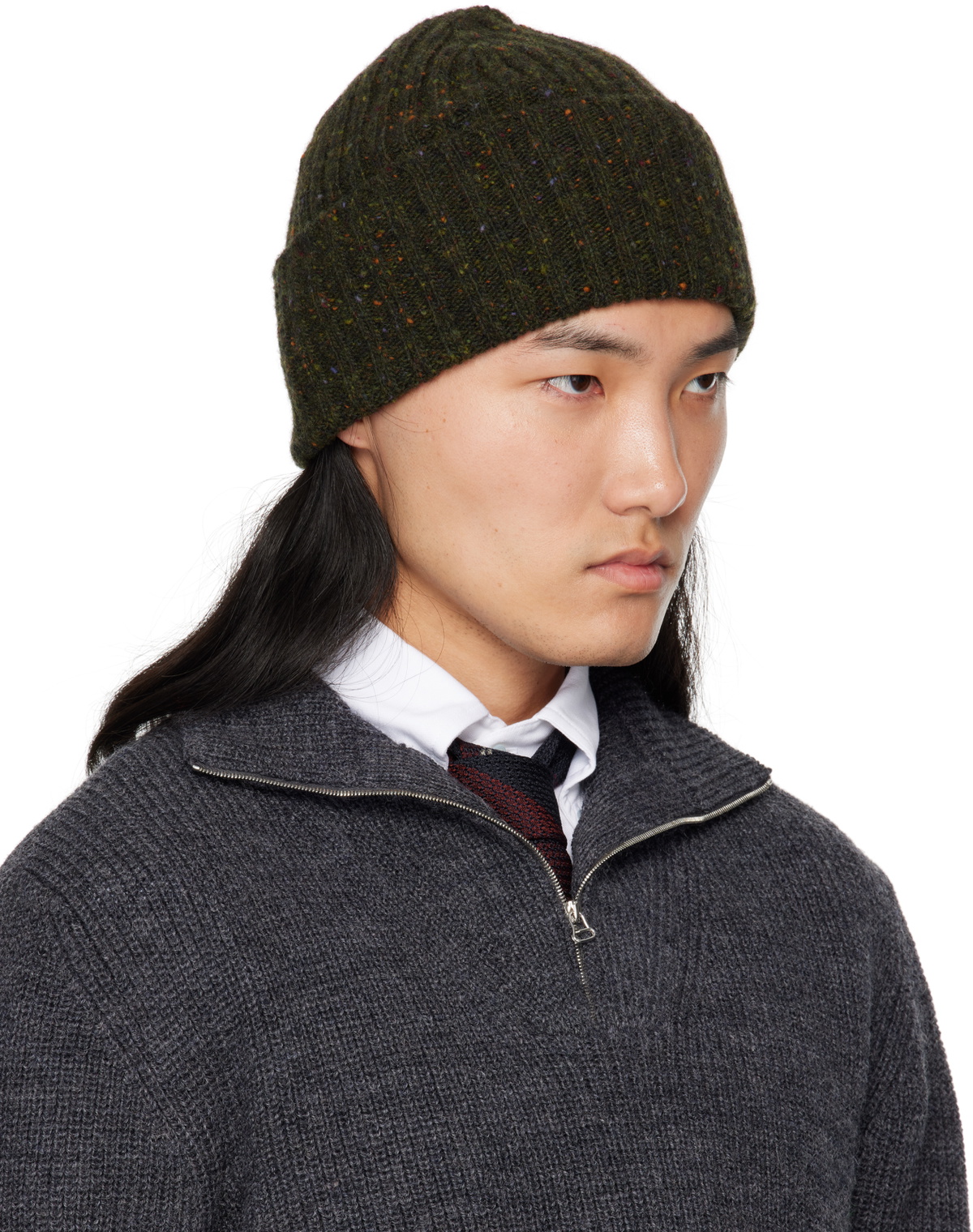 Mediums Token Knit Beanie - GREEN main image 1