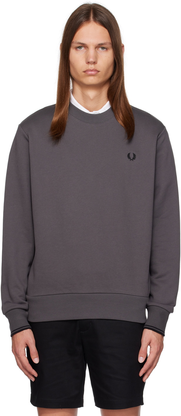 Fred perry embroidered sweatshirt hotsell