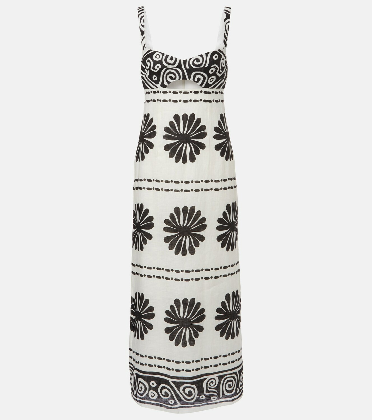 Cala de la Cruz Nara floral linen maxi dress