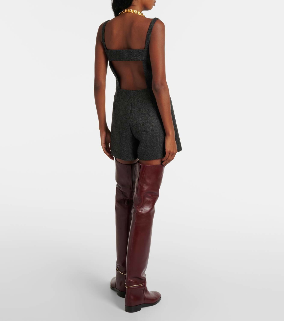 Gucci Cutout wool romper