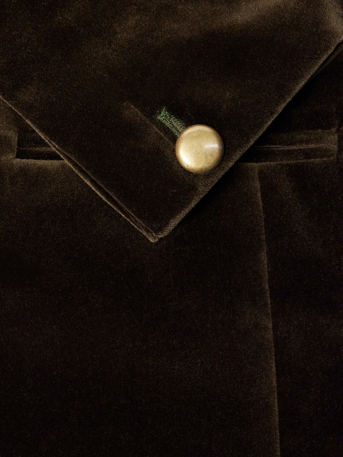 Favourbrook - Nehru Cotton-Velvet Blazer - Green