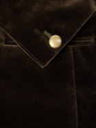 Favourbrook - Nehru Cotton-Velvet Blazer - Green