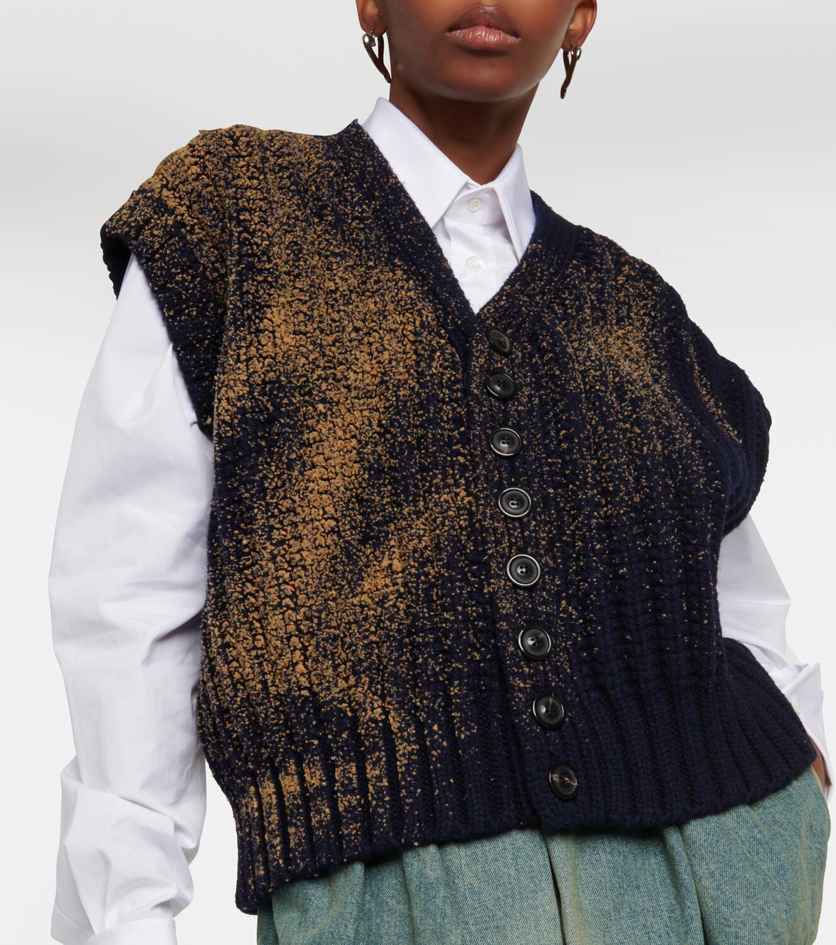 Maison Margiela Sandstorm ribbed-knit wool vest Maison Margiela