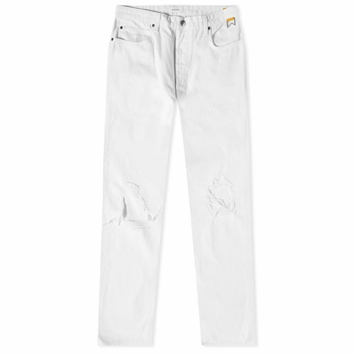 Photo: Rhude Men's Distressed Classic Jean in White