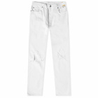 Rhude Men's Distressed Classic Jean in White