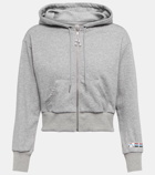 Adam Selman Sport Cropped cotten-blend hoodie