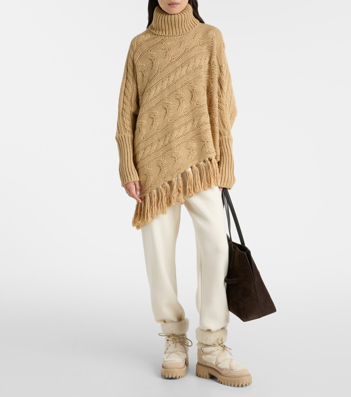 Goldbergh Asymmetric turtleneck wool-blend sweater