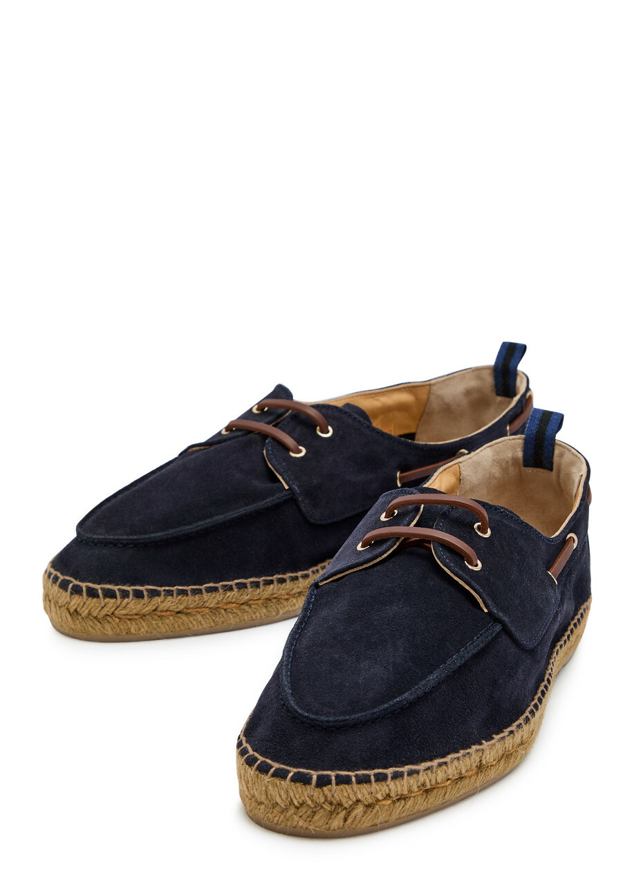 Castañer Nemo T Suede Espadrille Loafers Navy