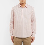 Barena - Slim-Fit Striped Cotton-Poplin Half-Placket Shirt - Men - Pink