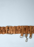 Miu Miu Braided Leather Belt with Hook Attachments