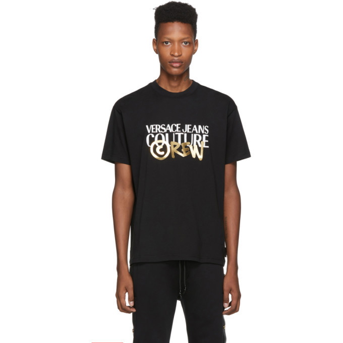 Photo: Versace Jeans Couture Black and Gold Crew T-Shirt