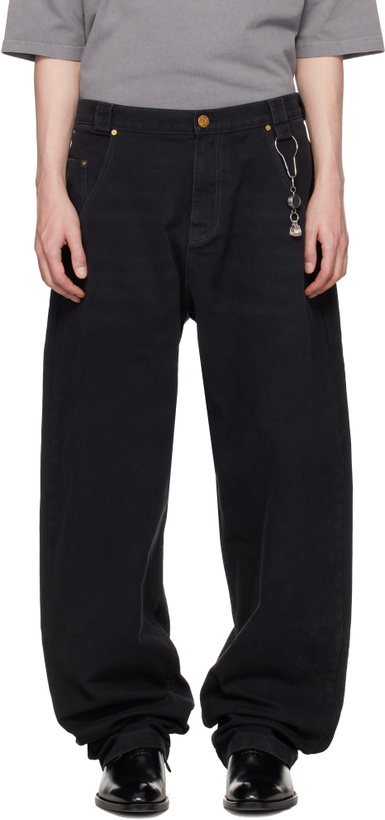 Photo: WILLY CHAVARRIA Black Straight Leg 'Bad Boy' Jeans