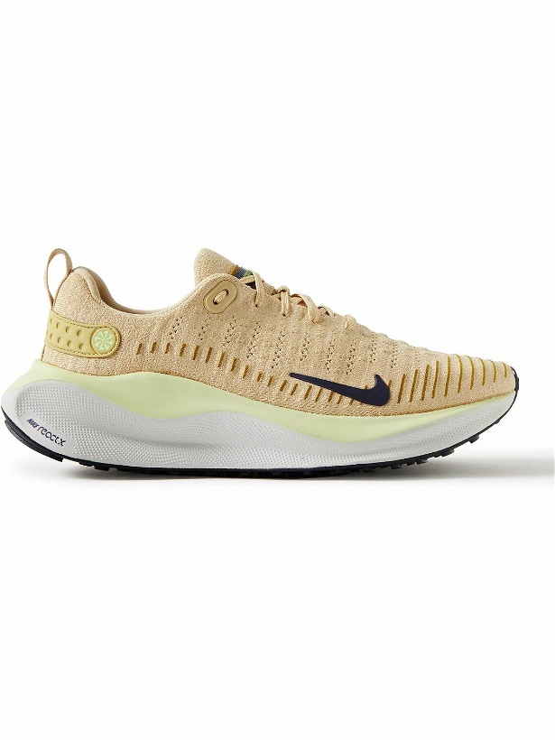 Photo: Nike Running - React Infinity Run 4 Rubber-Trimmed Flyknit Sneakers - Neutrals