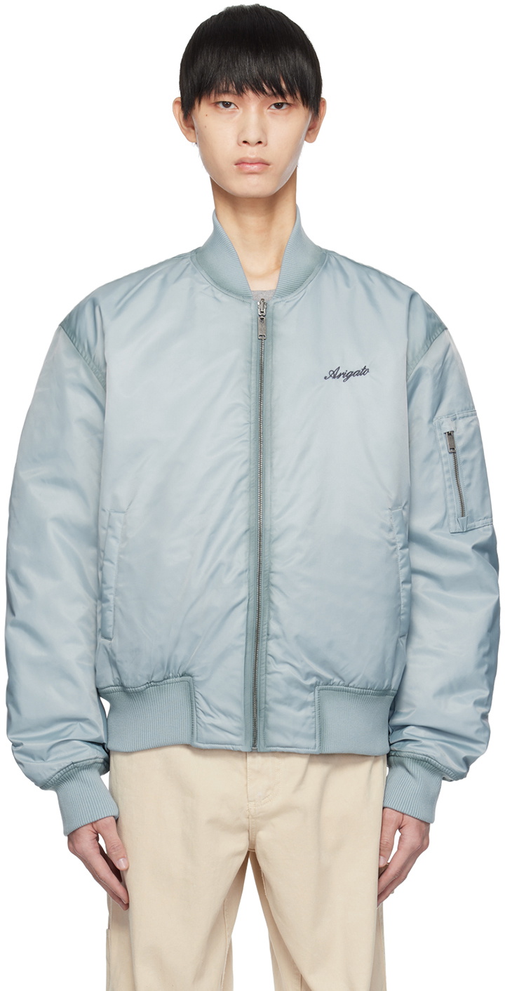 ERL - Printed Leather Bomber in Crystal Blue – stoy
