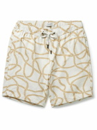 Onia - Charles Straight-Leg Long-Length Printed Swim Shorts - Neutrals