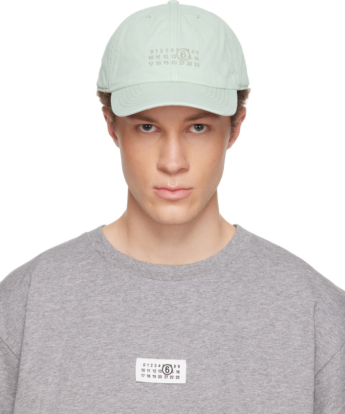 Photo: MM6 Maison Margiela Green Embroidered Logo Cap