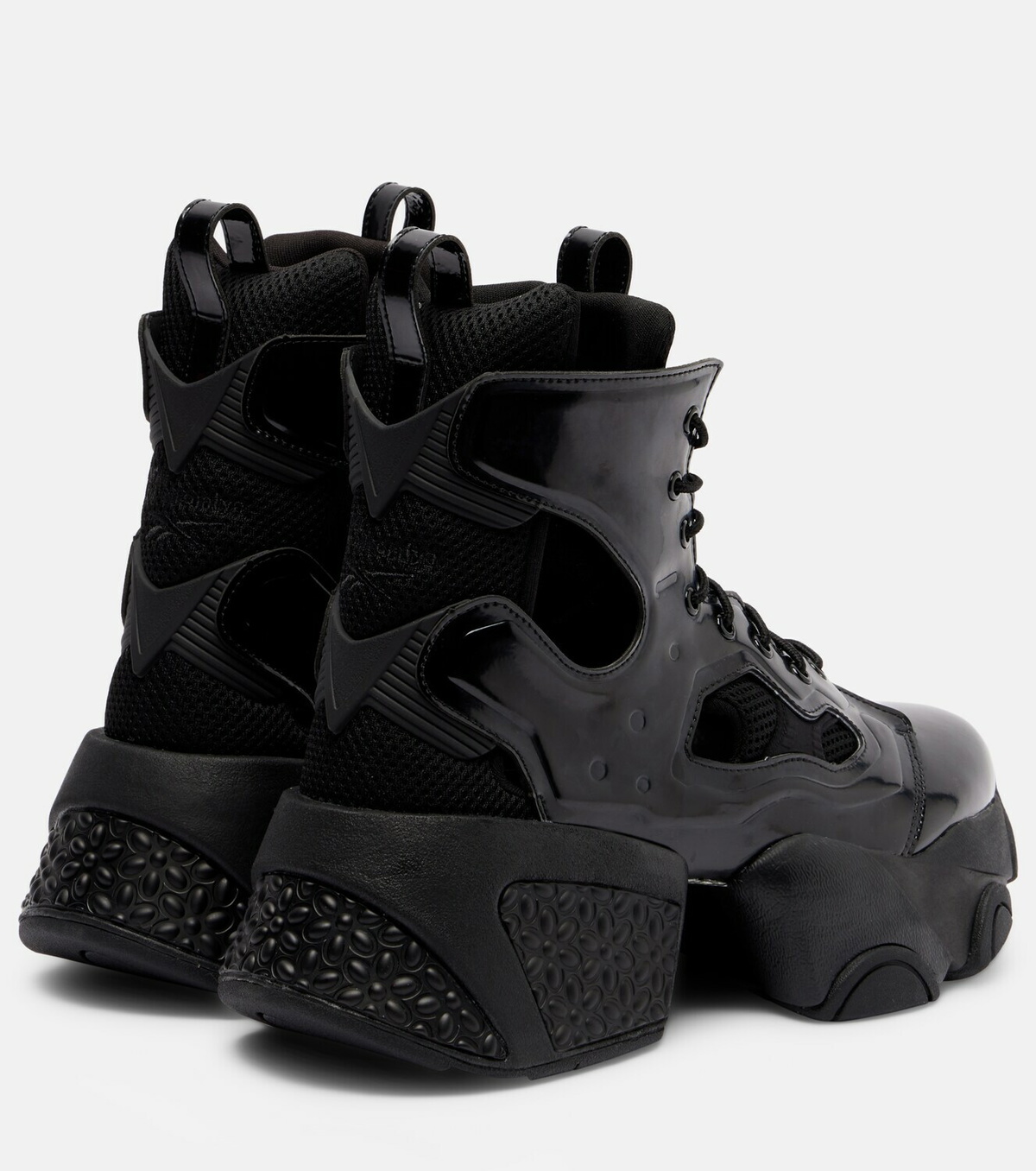 Noir Kei Ninomiya Cutout lace-up platform boots