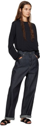 Sofie D'Hoore Navy Wide-Leg Denim Jeans