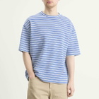 A.P.C. Men's Ray Jacquard Stripe T-Shirt in Blue/White