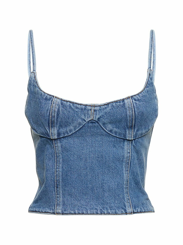 Photo: MAGDA BUTRYM - Denim Sleeveless Corset Top