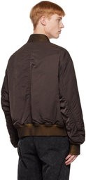 Solid Homme Brown Cropped MA-1 Bomber Jacket