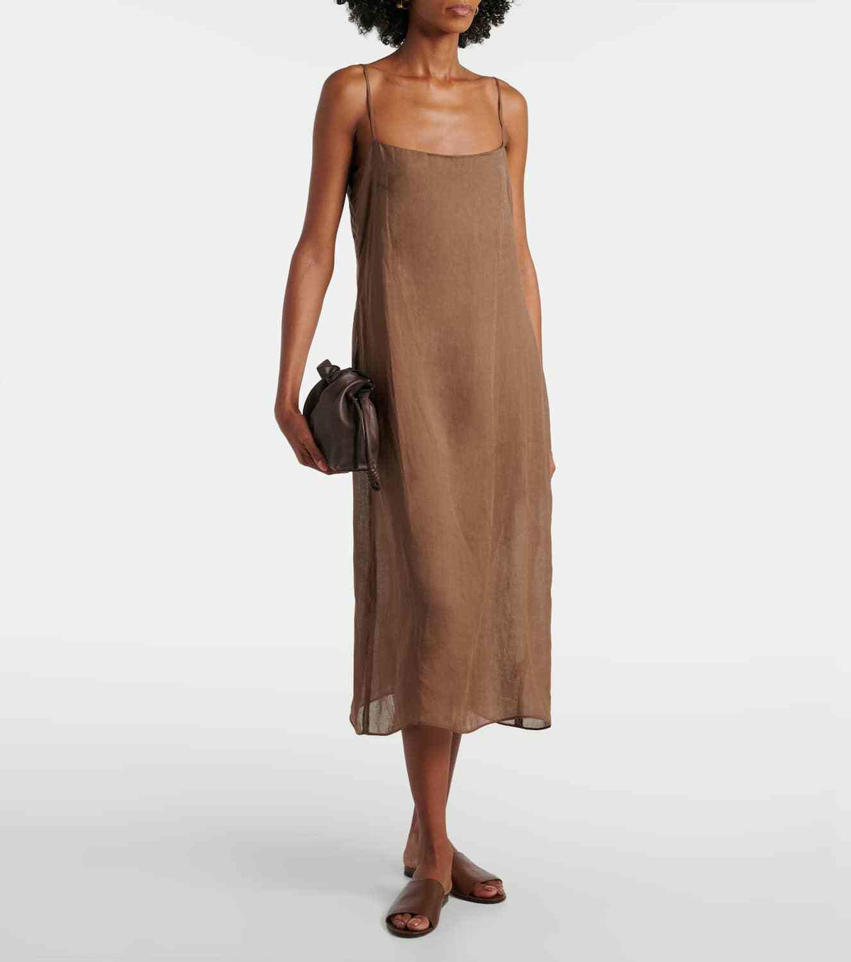 Leset Niko ramie midi dress