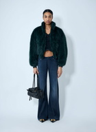 Balenciaga Faux Fur Bomber Jacket