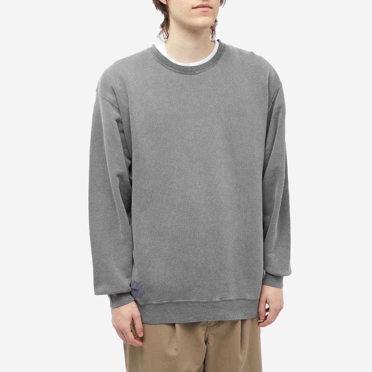 WTAPS Men's 02 Washed Sweater in Black WTAPS