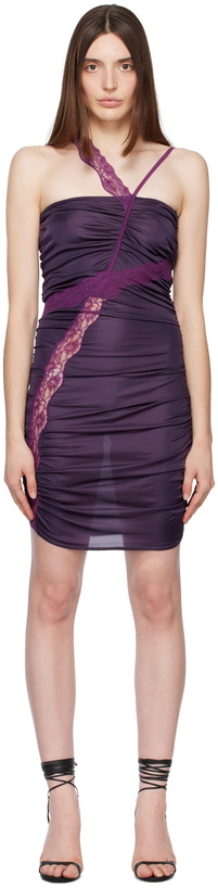 Photo: VAILLANT Purple Ruched Minidress