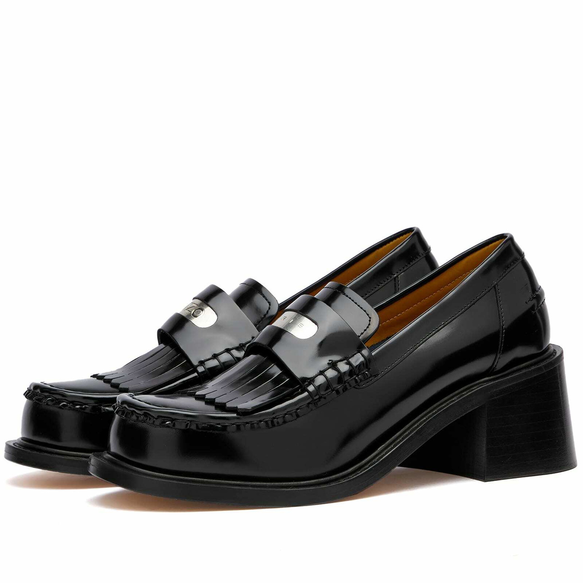 Kenzo Women's Smile Heeled Loafers in Black Kenzo