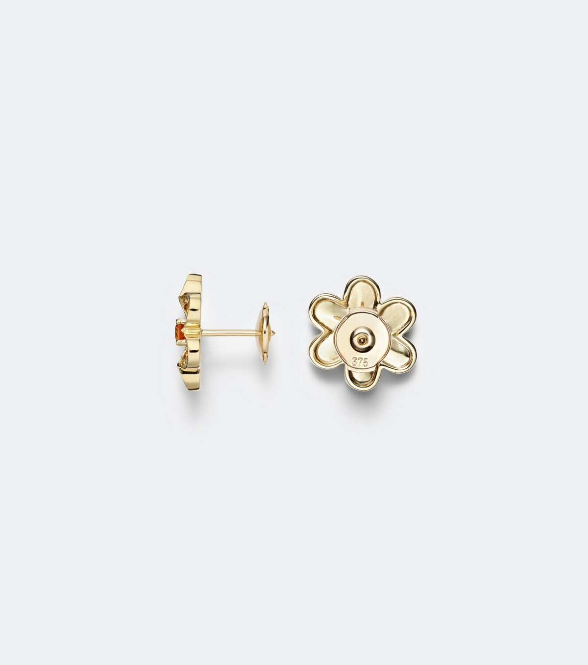 Yvonne Léon Daisy 9kt gold earrings with sapphires and diamonds