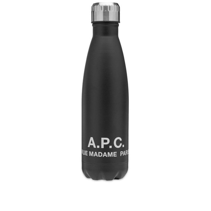 Photo: A.P.C. Men's Logo Water Bottle in Black