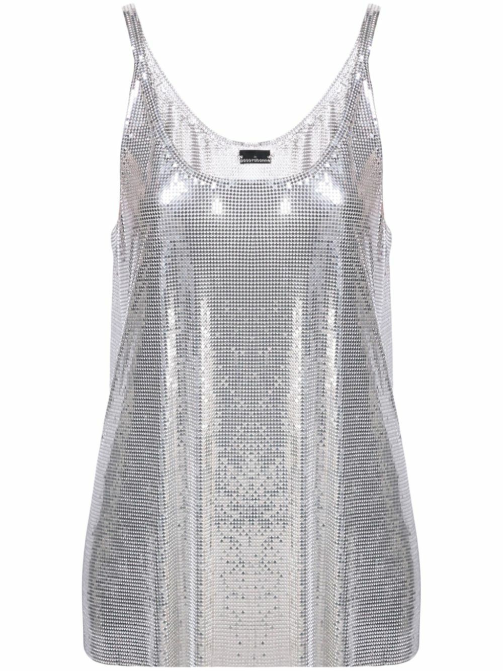 Rabanne Silver-Tone Mesh Tank Top