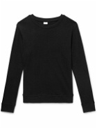 Onia - Slim-Fit Waffle-Knit Cotton-Blend Sweater - Black