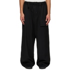 Y-3 Black Wool Wide Cargo Pants