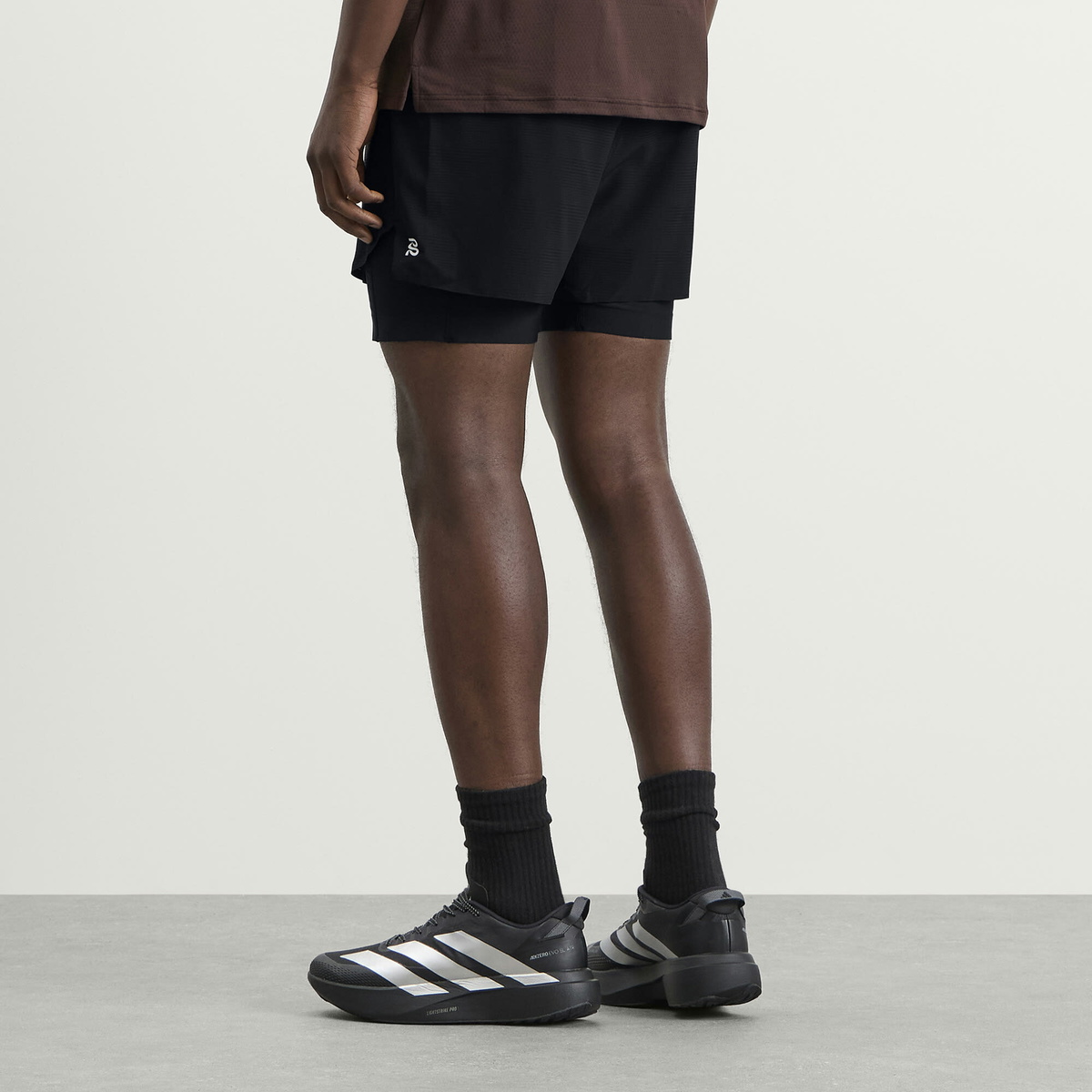 Bandit Men's Men’s 2 in 1 Shorts with Seamless Mesh Liner in Black