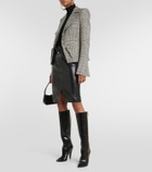Tom Ford Croc-effect leather knee-high boots