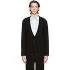 Homme Plisse Issey Miyake Black Cardigan Tuxedo Blazer