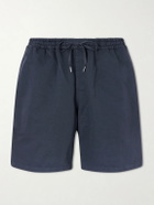 A Kind Of Guise - Volta Straight-Leg Cotton and Linen-Blend Drawstring Shorts - Blue