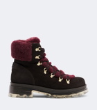 Bogner Swansea shearling-trimmed suede snow boots