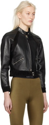 TOM FORD Black Cropped Leather Jacket