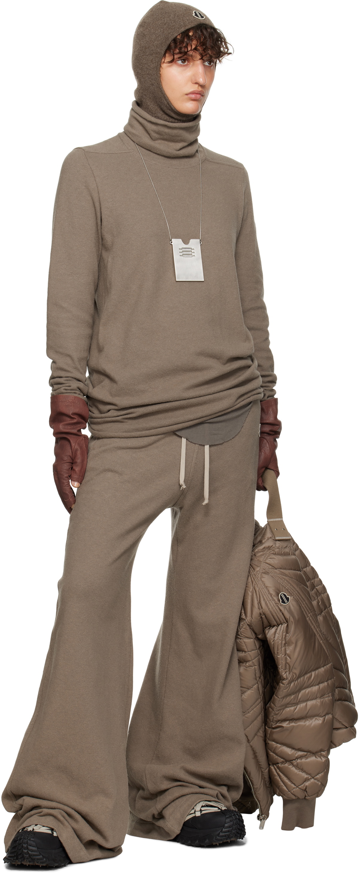 Rick Owens Moncler + Rick Owens Gray Surf Turtleneck Rick Owens