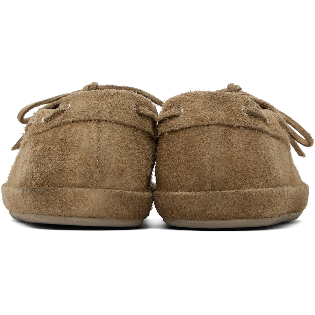 Marsèll Beige Scatopelle Suede Boat Shoes