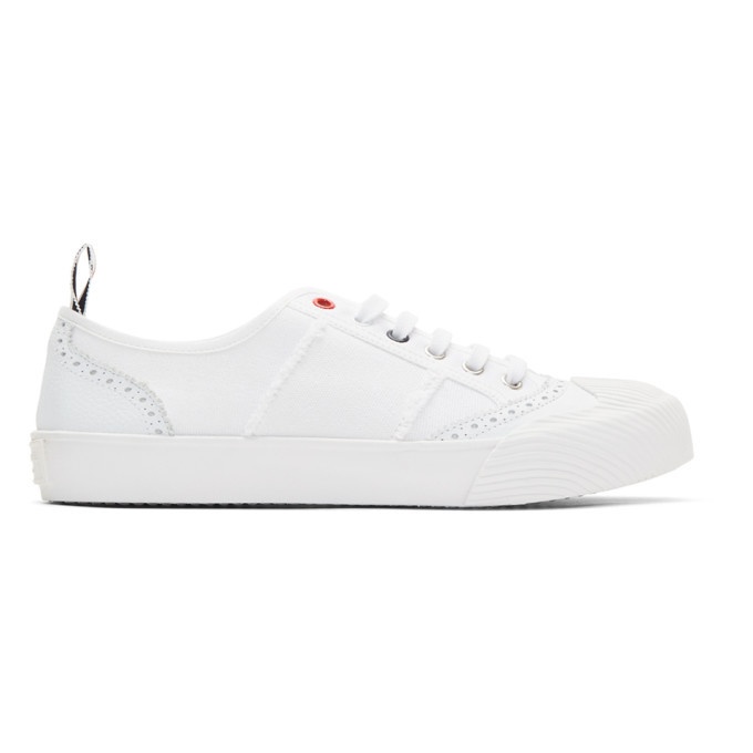 Photo: Thom Browne White Brogued Sneakers