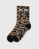 Patta Tiger Stripe Script Logo Sport Socks Black/Brown - Mens - Socks