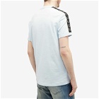 Fred Perry Men's Contrast Tape Ringer T-Shirt in Light Ice/Warm Grey