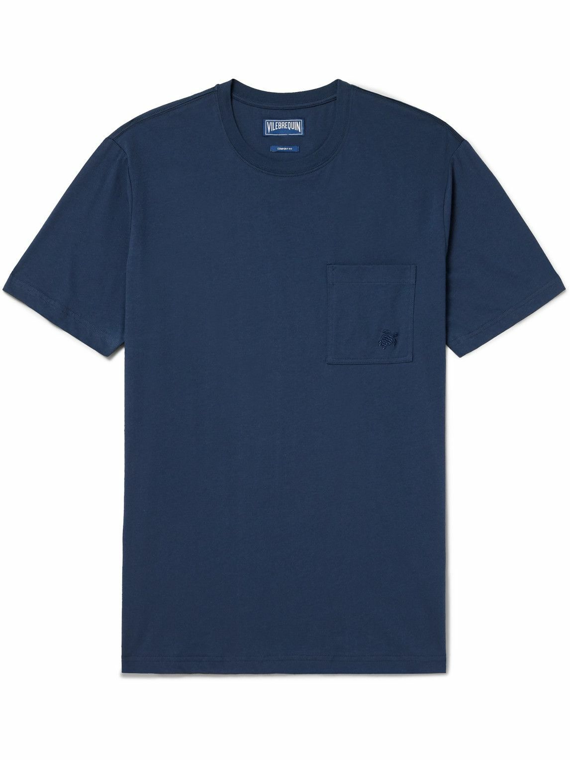 Vilebrequin - Titan Slim-Fit Logo-Embroidered Cotton-Jersey T-Shirt - Blue